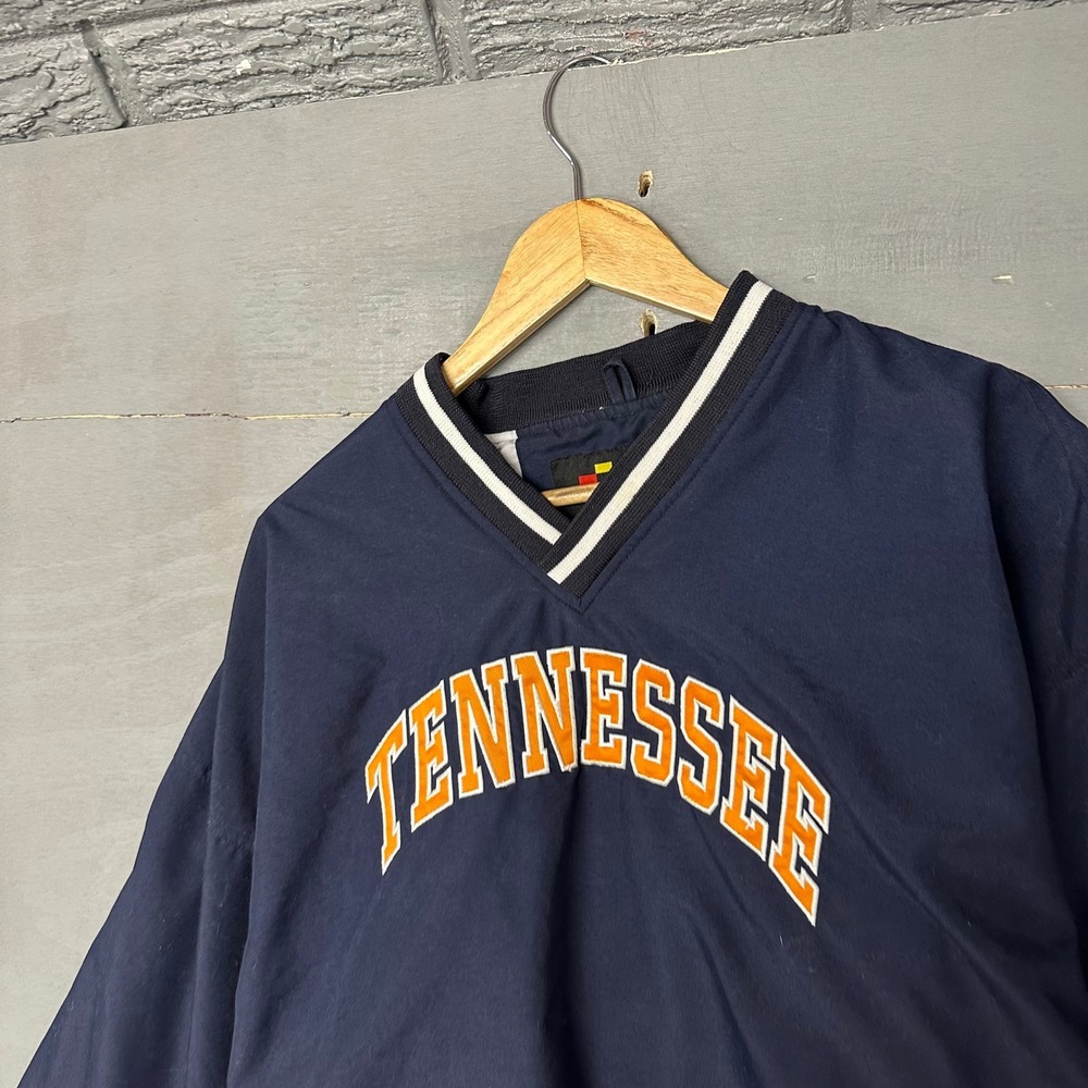 Team Apparel Tennessee‎ Volunteers V-Neck Windshirt Navy Blue 2XL NCAA Pullover
